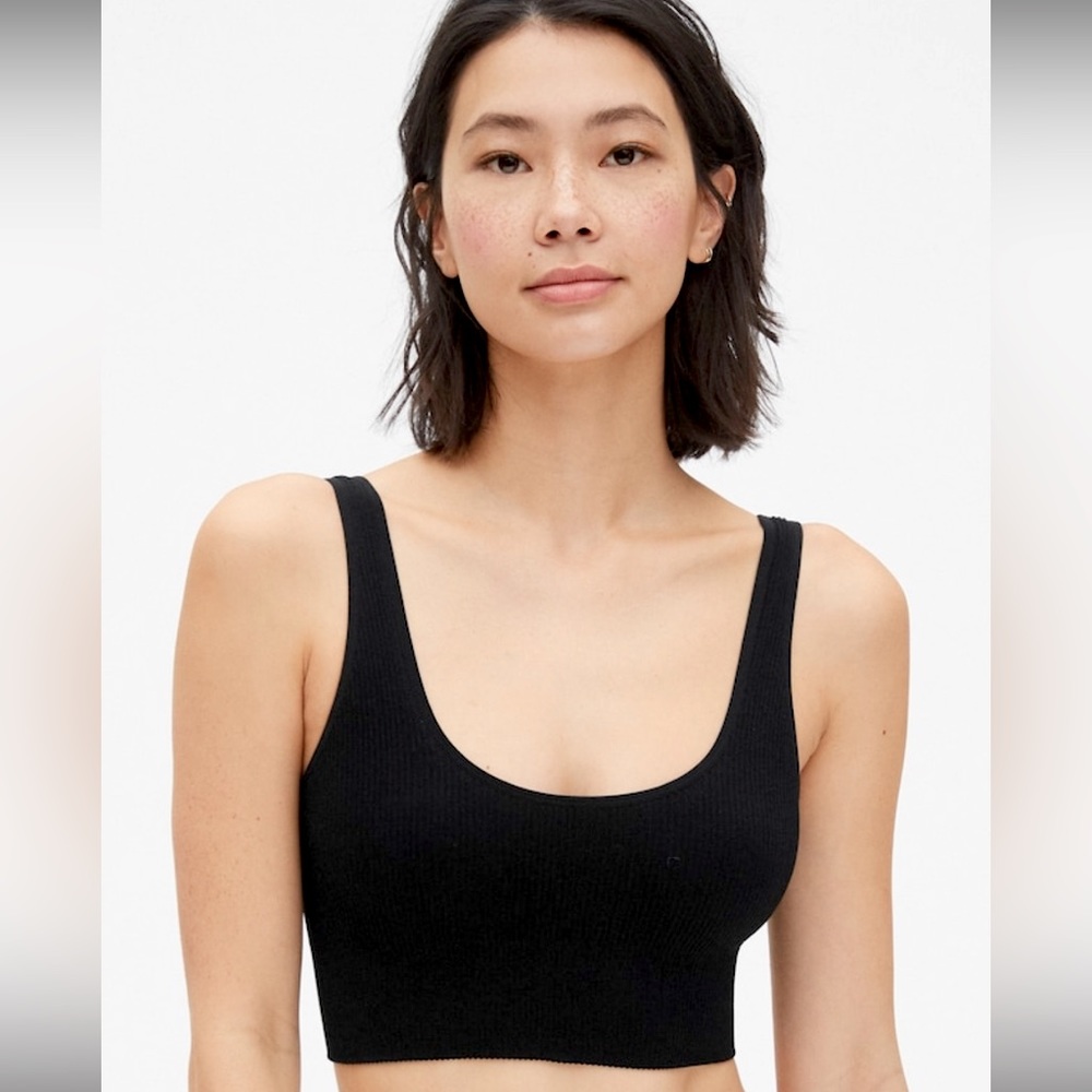 GAP Seamless Rib Bralette Black